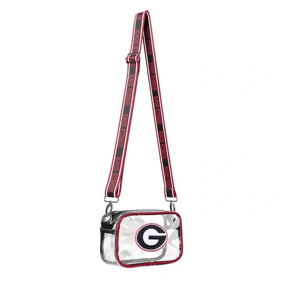 🚨 LAST ONE 🚨GEORGIA BULLDOGS NCAA “Hunker Down” Crossbody Bag ❤️🖤🤍 LAST ONE!! - Picture 2 of 4